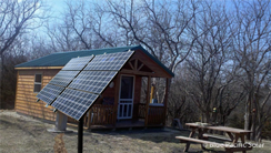 Solar Cabin in the Woods